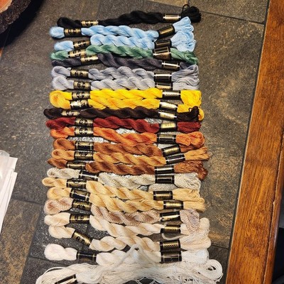 DMC Coton Perle Size 5 Needlepoint Thread Cotton Assorted Paris France Lot 22+ 
