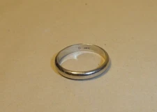 Size 5 3mm Solid Plain Wedding Engagement Band Ring REAL 14K White Gold