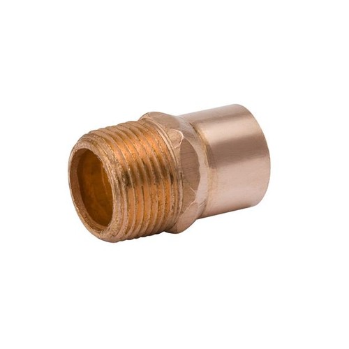Mueller Streamline W01125 3/8" C x MPT Wrot Copper Male Adapter