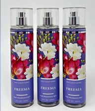 SET OF 3 BATH BODY WORKS FREESIA FINE FRAGRANCE MIST 8 OZ NEW VERY RARE