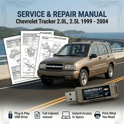 CHEVROLET TRACKER 2000 2001 2002 2003 2004 SERVICE REPAIR WORKSHOP MANUAL ON USB