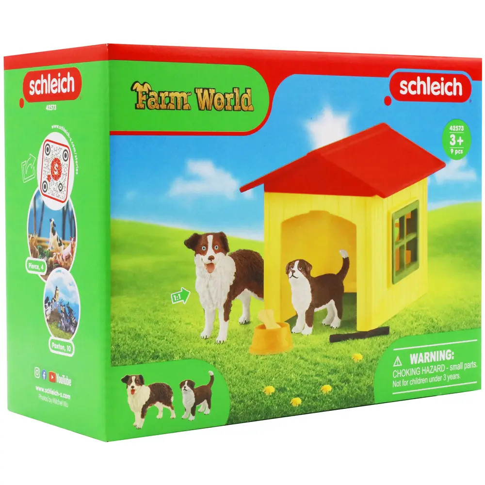 Schleich Farm World Friendly Dog House Playset Australian Shepherd Figure Age 3+