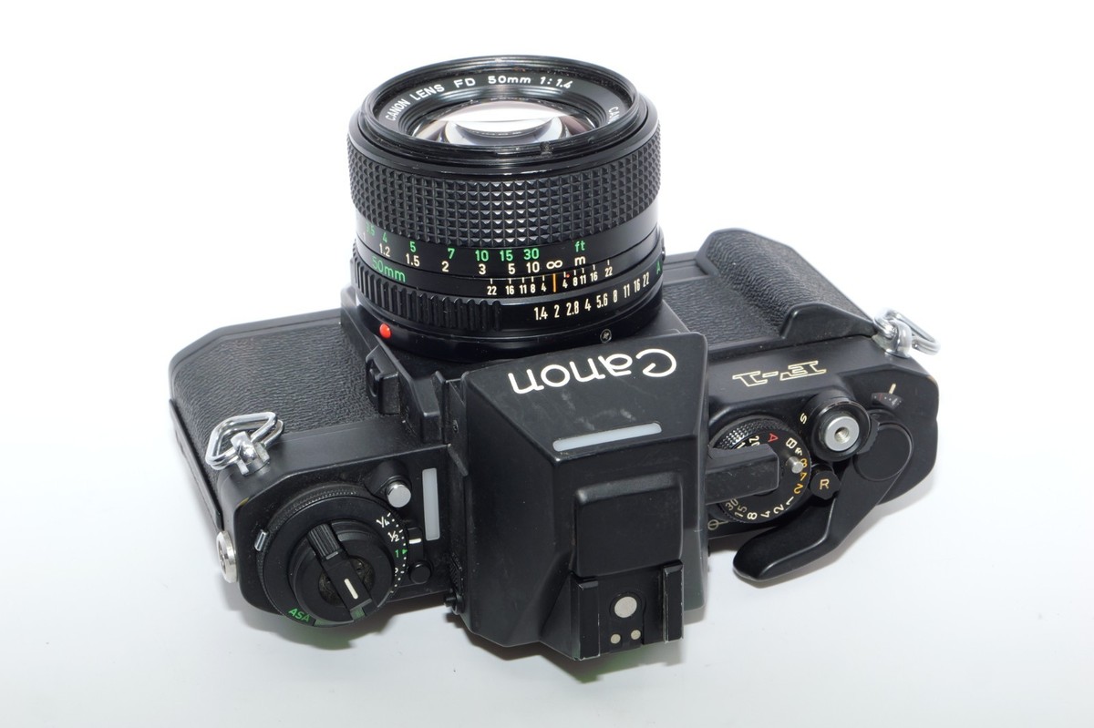 Canon NEW F1 with AE Finder 35mm SLR Film Camera. 50mm 1.4 FD Lens