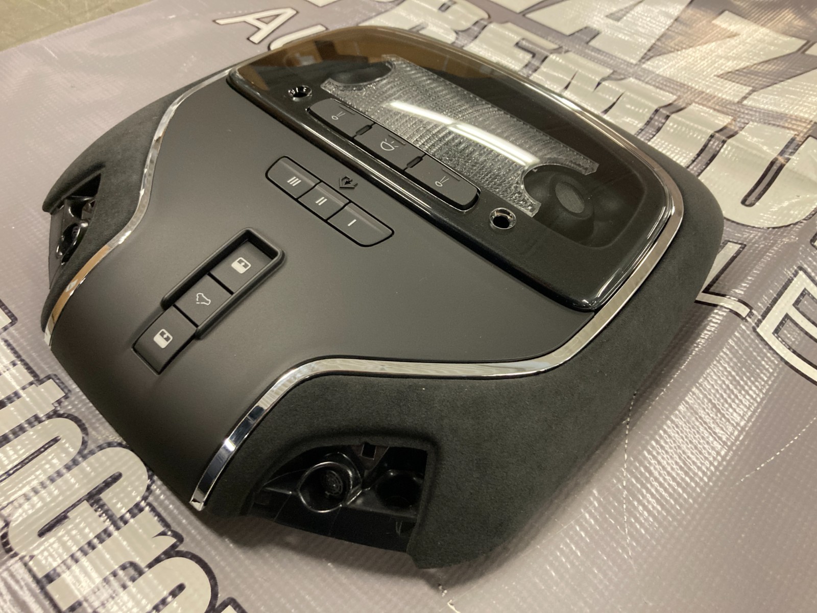 OEM Maserati Complete Front Dome-Light, Black Alcantra, Ghible, QP, 673010265