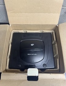 SEGA Saturn Home Console - Black w/ Cardboard, Inserts & 3 Controllers
