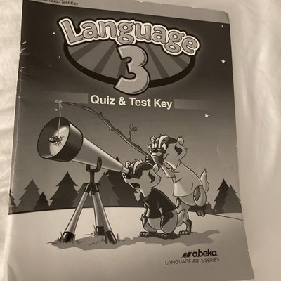 ABEKA LANGUAGE 3 QUIZ & TEST KEY 5th Edition EUC