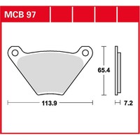 TRW Bremsbelag (FüR: Harley-Davidson FLH 1340 Electra Glide 78-81 Vorne )