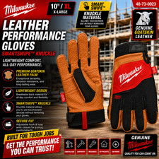 Milwaukee 48-73-0023 X-large Goatskin Leather Performance Work Gloves New