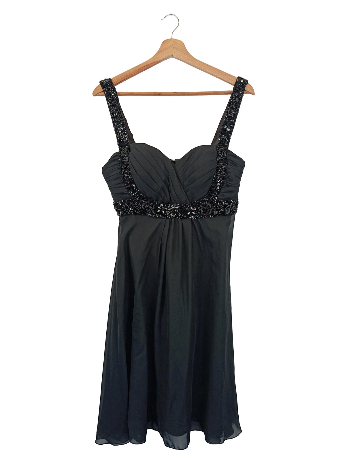 JUJU & CHRISTINE Cocktailkleid Damen 36/S Schwarz Elegant Pailletten Midikleid