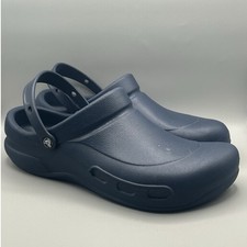 Crocs Bistro Clogs Slip Resistant Work Navy Blue Slip Ons - Men's Size 15 USED