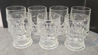 7 VTG Anchor Hocking Georgian Style Honeycomb Glasses Tumblers 4” Tall 3" across