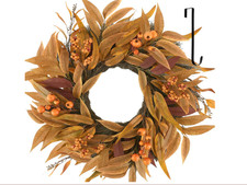 Wellsign 24 Inch Fall Wreaths for Front Door Outside Farmhouse Decor