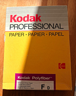 Kodak Polyfiber Black & White Paper F Surface 6 1/2 x 8 1/2 in 100 Sheets
