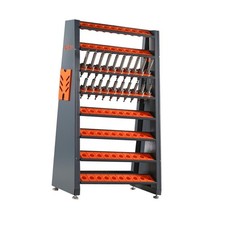 CNC Tool Rack with Cushioned Holders, CAT/BT40 Model, Rust-Resistant, 8-Row