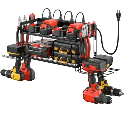 #ad CCCEI Garage Tools Storage with Charging Station. Power Tool Battery Organizer U $44.79