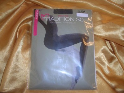 Hudson Tradition Nylons Feinstrumpfhose Gr. 47-49 extraweit GRAPHIT 30 DEN OVP
