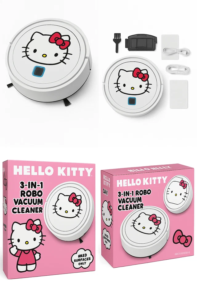 🌸 Robo Aspiradora Hello Kitty 3 en 1 - Recargable - NUEVA 🌸 Foto 2 de 2