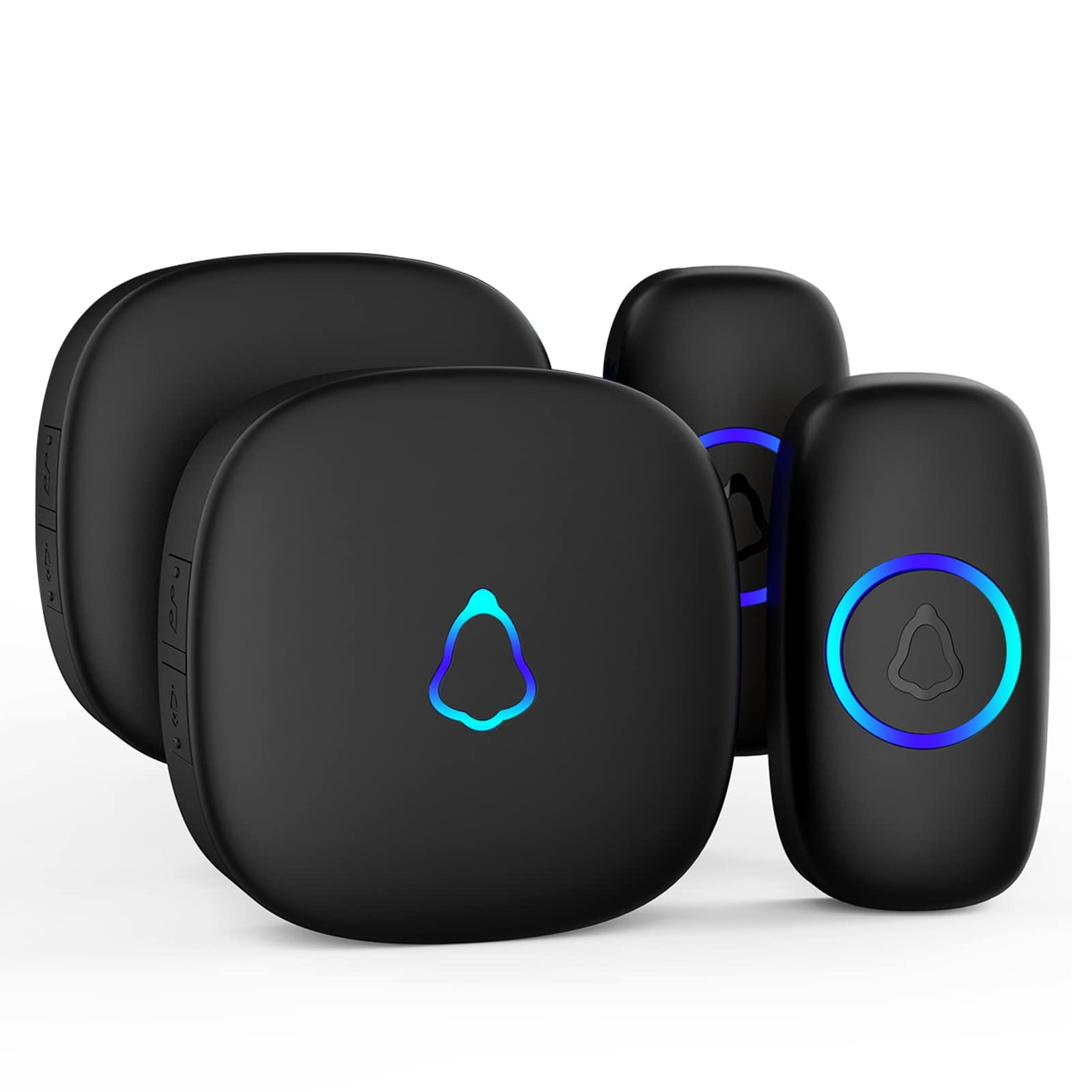 Wireless Doorbell Kit with 2 Receivers & Buttons Easy Install Adjustable Chime-image