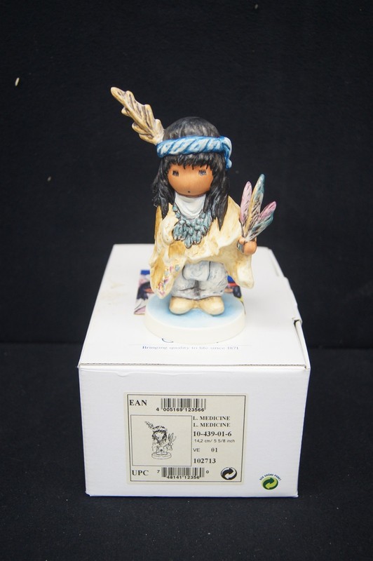 GOEBEL DeGRAZIA Porcelain Figurine #10-439 Little Medicine Boy 5 5/8" 1996