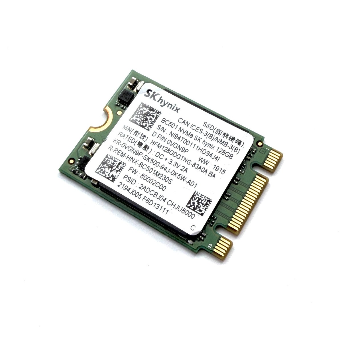 M.2 NVMe SSD 2230 two Notches B+M Key 128GB 256GB 512GB | Very