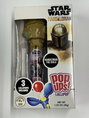 Mandalorian The Child Pop-Ups Lollipop-Sealed - 2022- Flix Candy