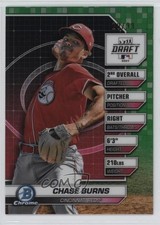 2024 Bowman Draft Night Green Refractor 20/99 Chase Burns #BDN-8 1ej4