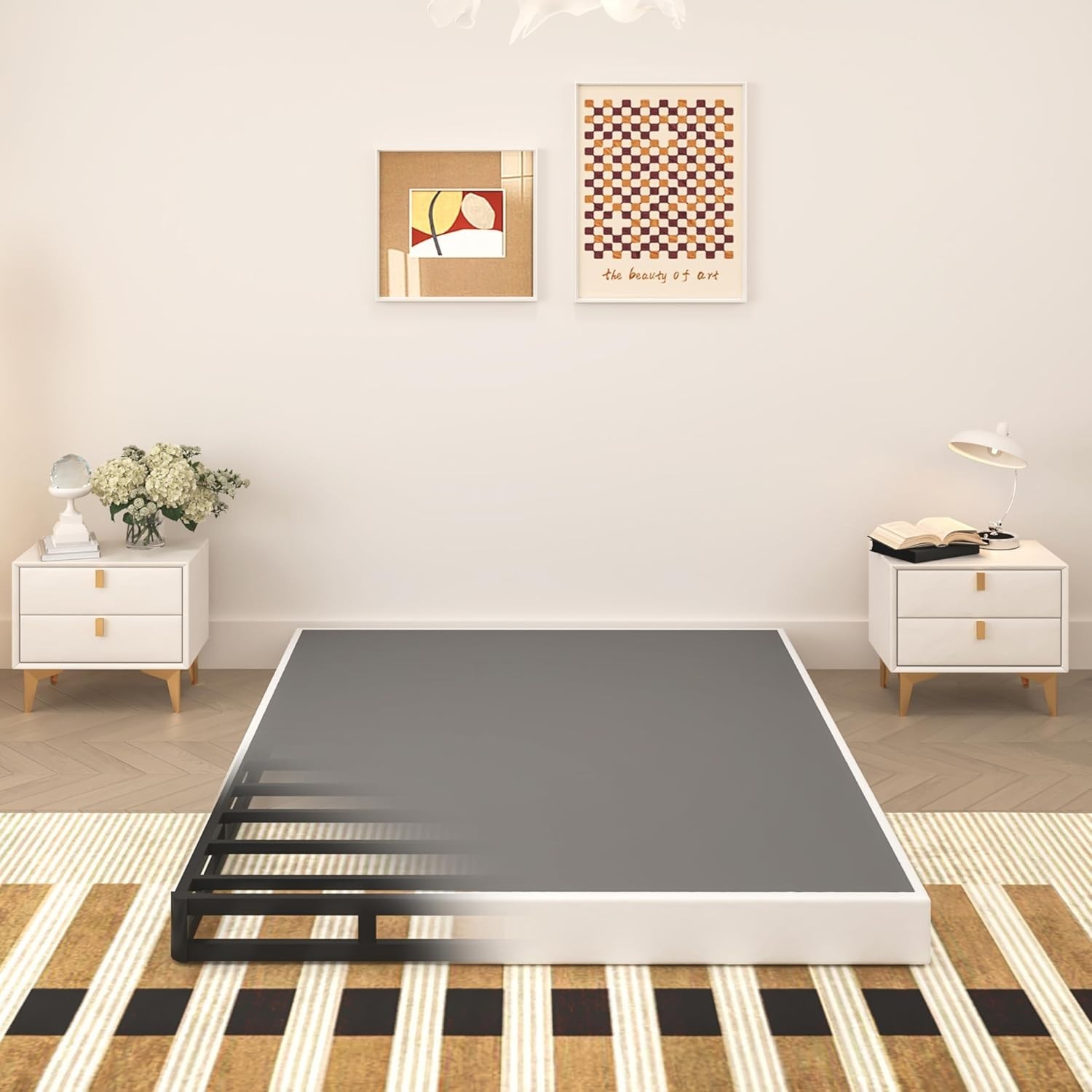 5 Inch Twin Box Spring,Heavy Duty Metal Mattress Foundation,2500 lbs Noise-Free