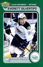 LUCAS SKRUMEDA SIGNED 5.5x8.5 EVERETT SILVERTIPS PRE-ROOKIE PROMO JUMBO CARD