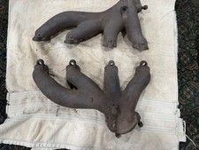 1961 62 Ford Galaxie 406 390 Fe Cast Iron Shorty Exh Manifolds Dated May 62