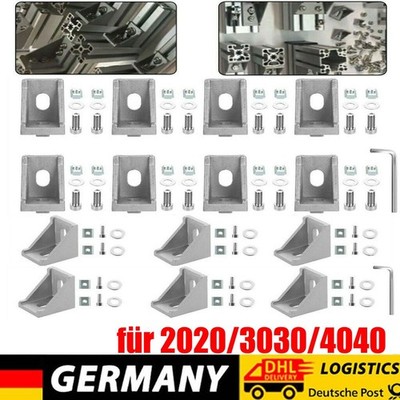 Innenwinkel Außenwinkel Aluprofil Verbinder für 2020 3030 4040 Nut 6 8 DE