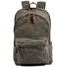 Waxed Canvas Backpack - Vintage Retro Americana Style - School, EDC, Outdoors