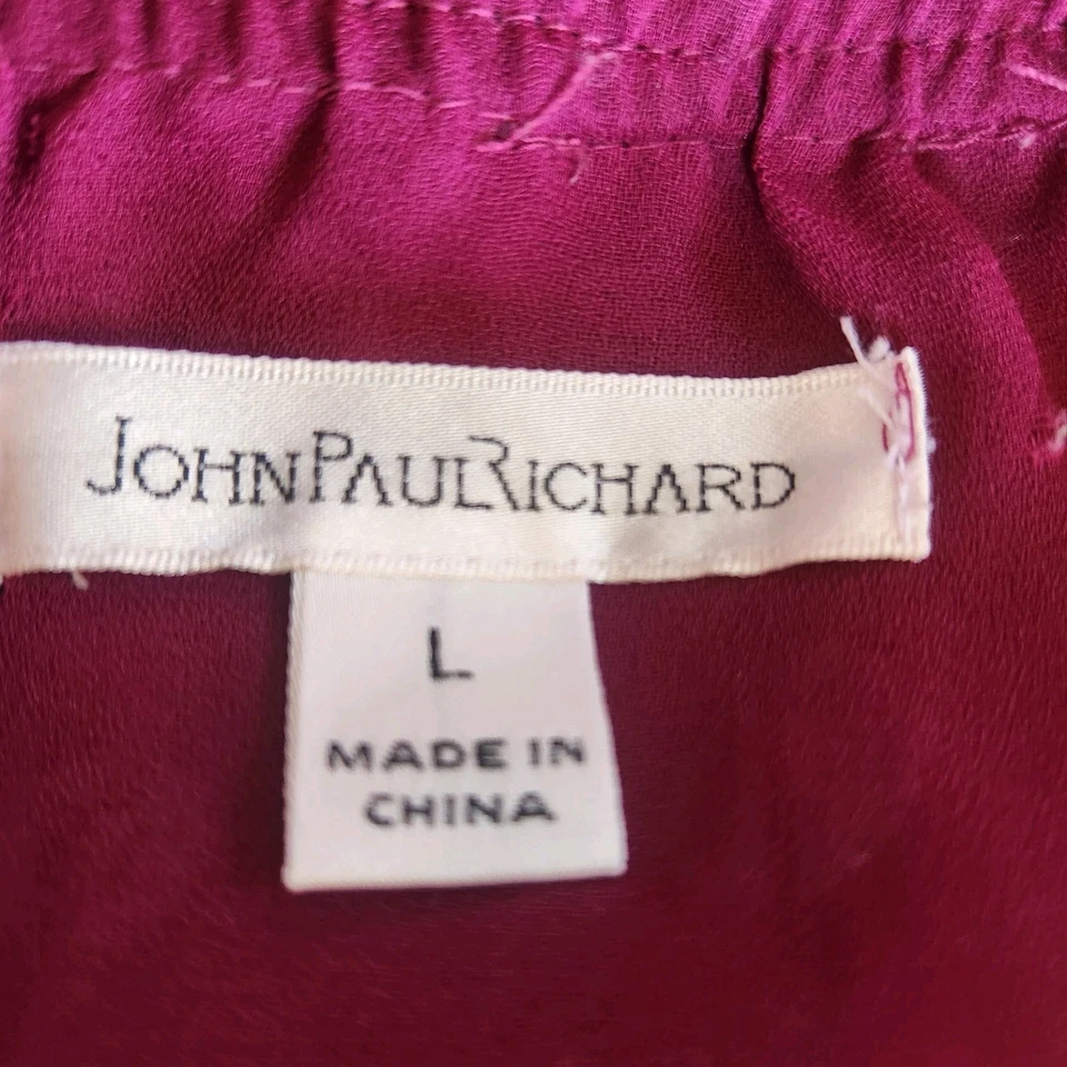 Falda John Paul Richard Talla Grande Midi Chifón Encaje Acento Geométrico Ciruela Forrada Foto 4 de 4