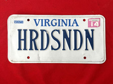 2014 Virginia Personalized License Plate HRDSNDN ...... Collect / Specialty