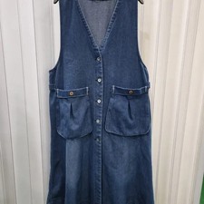 Blue Denim Long Vest Dress Women’s Size 55