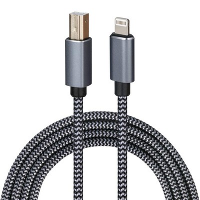 Lightning to MIDI Cable USB OTG Type B Cable for Select iPhone, iPad Models f...