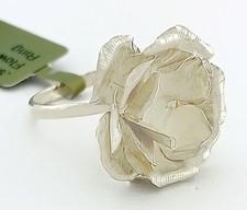 FLOWER RING SOLID .925 STERLING SILVER - New With Tag