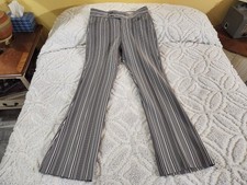 Vintage Bell Bottom Disco Pants Men's 34 x 33 Stripes Golf Slacks Playboy 70s