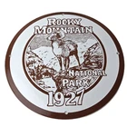 Vintage Rocky Mountains Sign - National Park Colorado Gas Pump Porcelain Sign