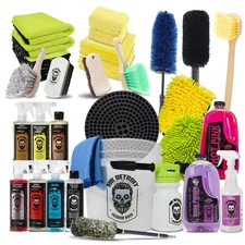 Mr. Detroit - 30pc Car Detailing Kit - Wash, Wax, Interior & Wheel Care