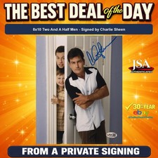 Charlie Sheen Signed 8x10 Photo from Two And A Half Men JSA Private Signing