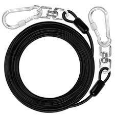 Premium Tie Out Cable for Dogs Up to 500 Lbs, 10 to 30 Feet, Heavy Duty Chain