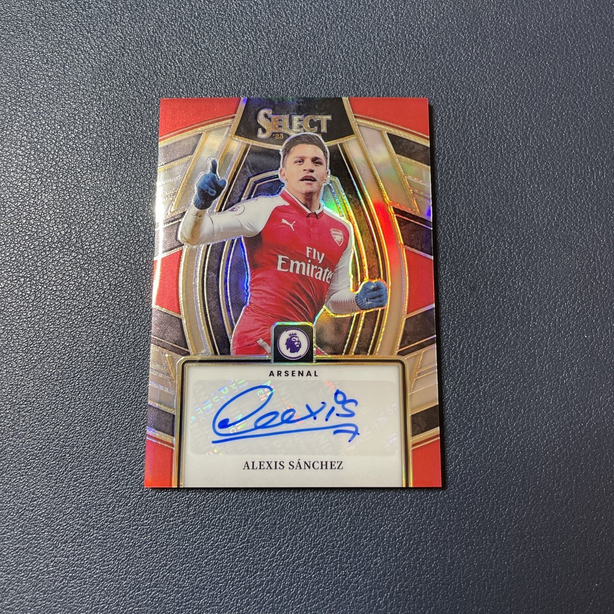 2023-24 Panini Select Alexis Sanchez #SS-AS Silver Auto Arsenal