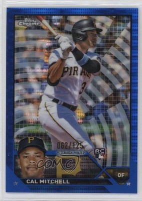 2023 Topps Chrome Blue Sonar Refractor 62/125 Cal Mitchell #108 Rookie RC 13lw