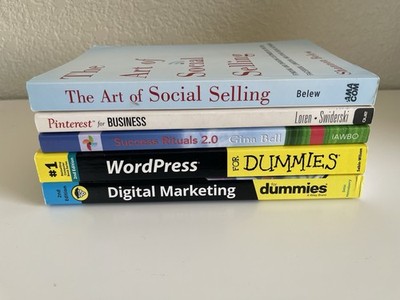 Digital Marketing Book Bundle WordPress Social Selling Pinterest 5 Books Lot