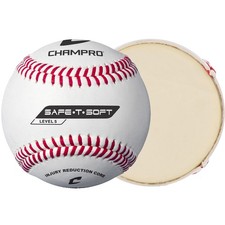 Champro Safe-T-Soft Baseball Di Livello 5 (Bianco, 22,9 Cm), Confezione Da 12