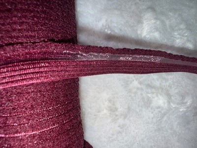 10 yards maroon burgundy stretch sheer sewing elastic 1/2'' wide lingerie panties