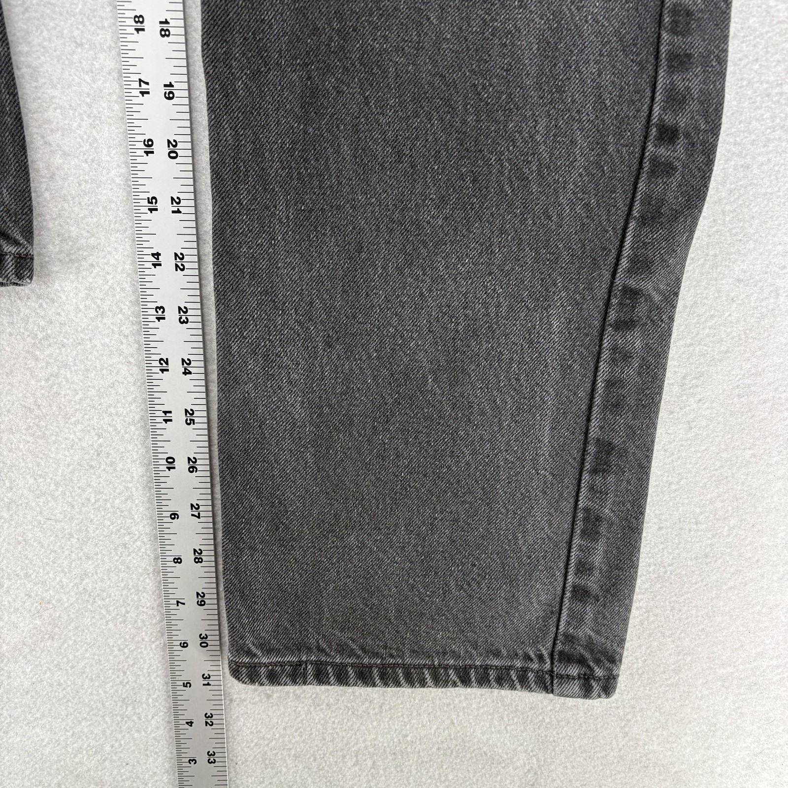 Levis 505 Jeans Mens 34x32 Regular Fit Gray Charcoal Wash Straight Denim Y2K VTG thumbnail 8