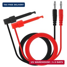4mm Banana Plug Test Leads to Test Hook Clips Multimeter Electrical 4mm Banana P