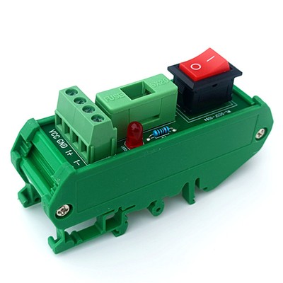 DIN Rail Mount 1 Position Switch DC Power Distribution Strip Module