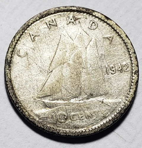 1942 Canada 10 Cents — photo from another recent sale
